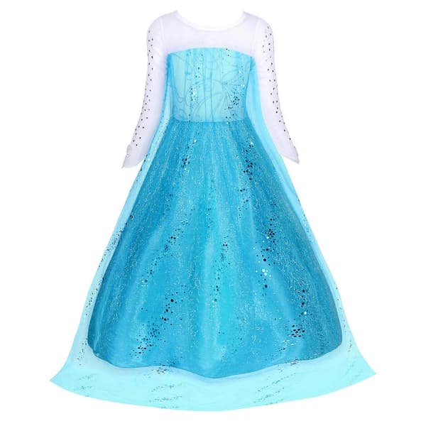 Barn Flickor Blå Klänning Kostym Prinsessklänningar Fancy Cosplay-Perfekt Blue 100