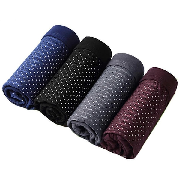 Pakkaus Bambu Boxer-alushousuja, Box Hero Bambu Boxer-alushousuja Miehille, Mukavuutta Koko Päivän, Täydellinen black L