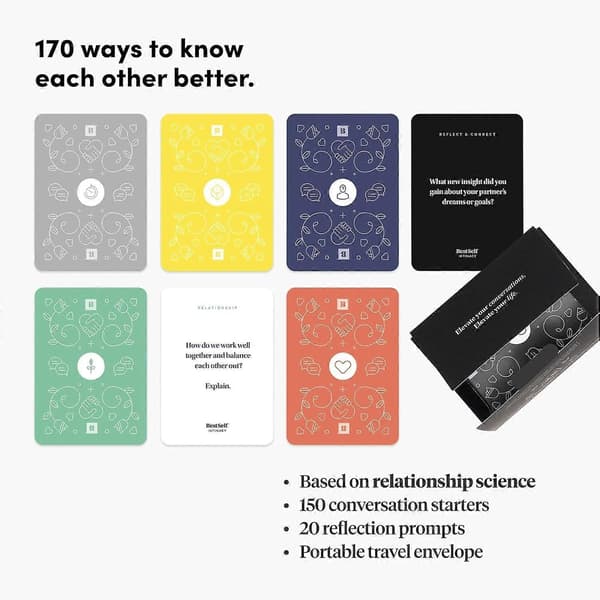 2025 Siste Modell BestSelf Intimacy Deck 150 Samtalestartere for Par, -Perfekt