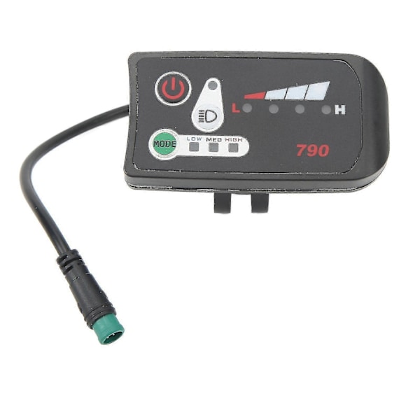 Elektrisk Cykel LED Strømdisplay Panel Elektrisk Cykel Modifikation Display Meter med Vandtæt 5p Hanstik til 22,2 mm Styr - Perfekt 48V
