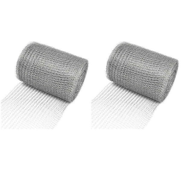 2 kpl Teräspintaista Lankamateriaalia 12,7 cm x 12 m, Hienosilmäinen Ruostumattomasta Teräksestä Valmistettu Lankamateriaali, Tiheä Silmäkoko - Täydellinen