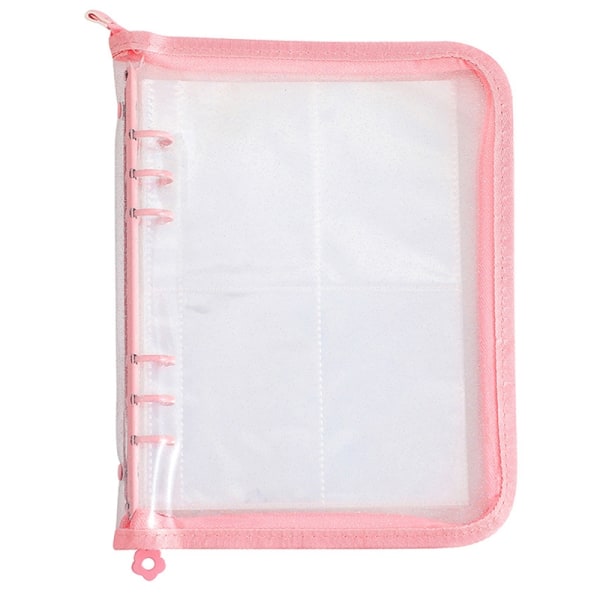 Zip Binder Photo Album Cover & Inside Photo Card Collect - Perfet Pink