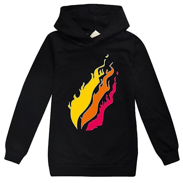 Børne Drenge Prestonplayz Langærmet Hættetrøje Trøje Sweatshirt Topper-Perfet Black 11-12 Years