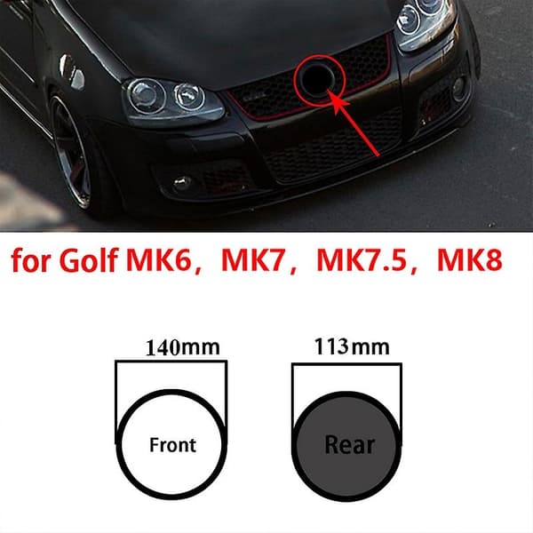 Passer til Golf 7/7.5 Golf 8 Højde 6 Modificeret Sort Mærke Nyt Fladt Spejl - Perfekt Front mark Mark8