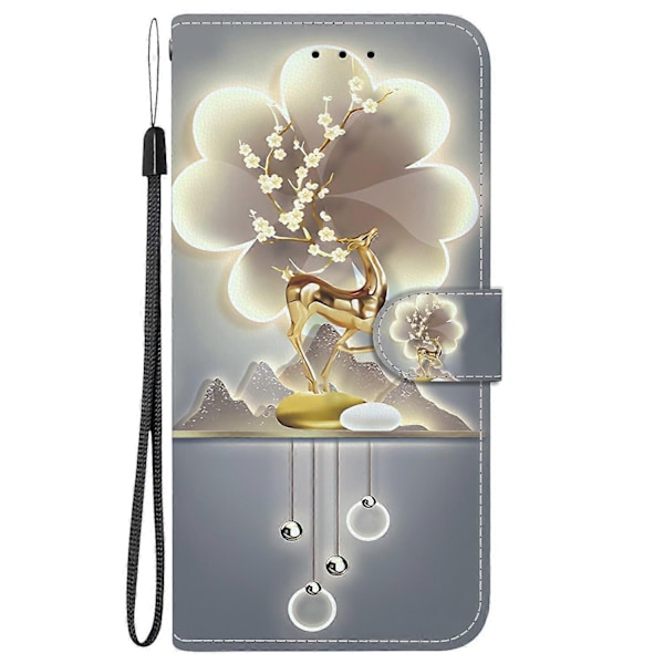 Läderfodral med ritning Kompatibelt med Motorola Moto G75 5G-Perfet Sika Deer