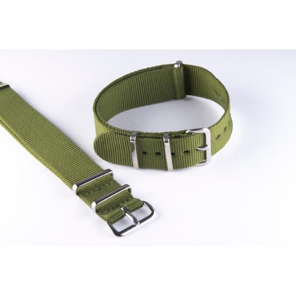 Grønn nato-rem Green 24mm