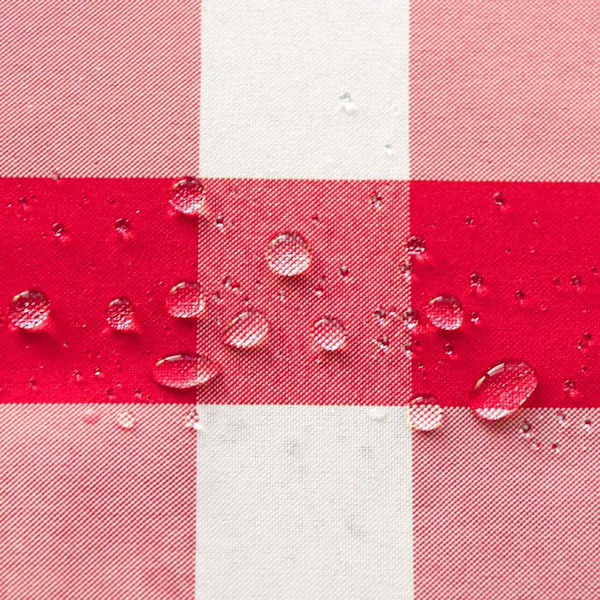 Rød og hvid ternet stof rektangel - pletafvisende - Perfet