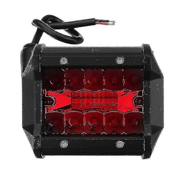 2x 4 Tommers Rød LED Arbeidslys Bar Flom Lyspunkt Kjøre Tåkelys Offroad Lastebil Båt 2781 Walkbee-Perfet