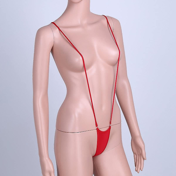 Kaise 2 stk. Kvinders Sexy Enkeltdel Sling Shot G-streng Ekstrem Mikro Mini Monokini Badetøj Underbukser Party Kostume Gave-Perfekt Red