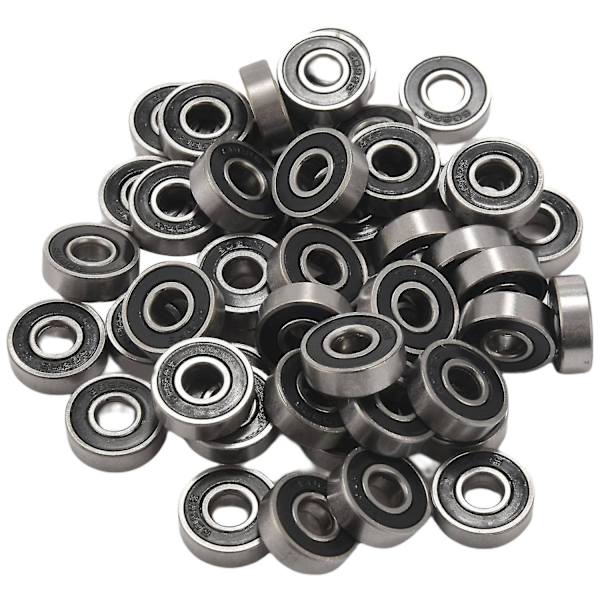 50 stk./sæt 608 Kuglelejer Abec-5 8x22x7 Mm Dyb Rille Kulstofstål Forseglede-Perfet