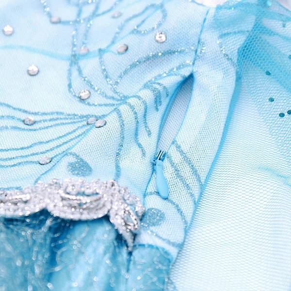 Barn Flickor Blå Klänning Kostym Prinsessklänningar Fancy Cosplay-Perfekt Blue 110