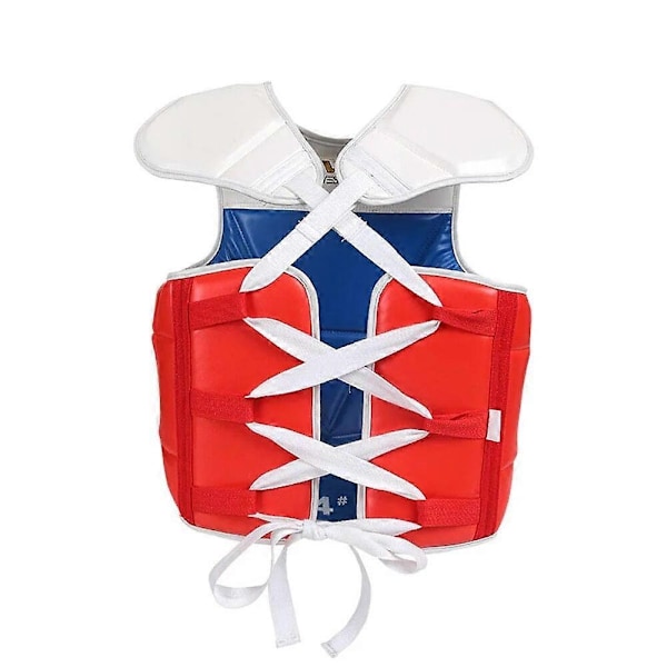 Karate Väst Kroppsskydd Taekwondo Bröstskydd Träningsset Kickboxning Sparringsutrustning WTF Träningsutrustning - Perfekt blue 110-130cm
