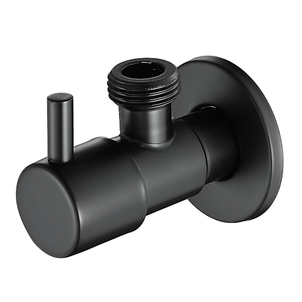 Black Valve 304 Stainless Steel Water Stop Valve Leak-proof Water Cold and Hot General Bathroom Acc-Perfet 0 0