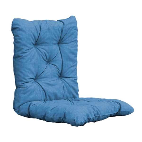Hög Rygg Tuftad Dynersättning för Ute- och Inomhusbruk, Sittdynor för Uteplats - Perfet Blue