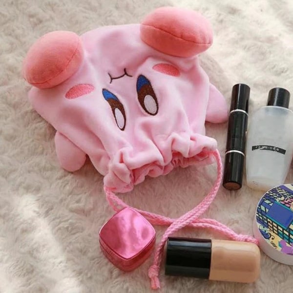 Kawaii Anime Cartoon Star Kirby Plysj Kosmetisk Bag Oppbevaringsveske - Perfet
