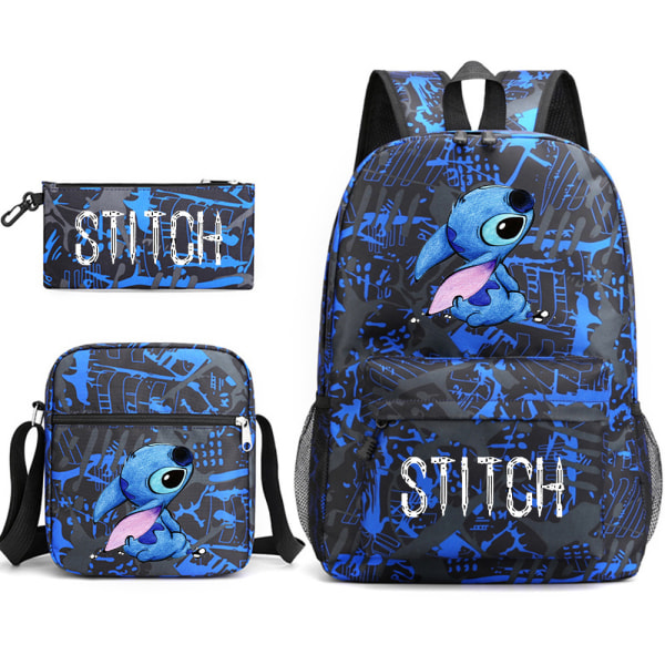 Lilo & Stitch Ryggsäck Set skolväska. .- Perfekt Lightning blue