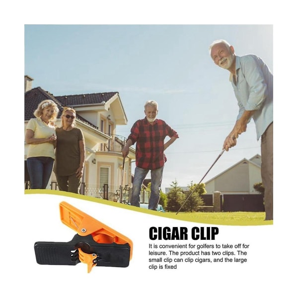Golf Cigars Clip Cigarr Hållare Golf Clamp Golf Cart Clip Golfer Trainer Hållare Avtagbar golf - Perfet