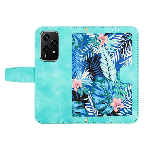 Blomstermønstret Læder Telefon Cover med Lanyard-Perfet For Honor 200 Lite Global