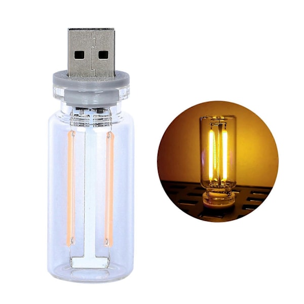 Mini USB LED-lampa 7 Färger RGB Bil USB LED Interiör Atmosfär Lampa Smart Laptop Tangentbord Ambient Nattlampa för Hemmakontor Dekoration - Perfet Warm White