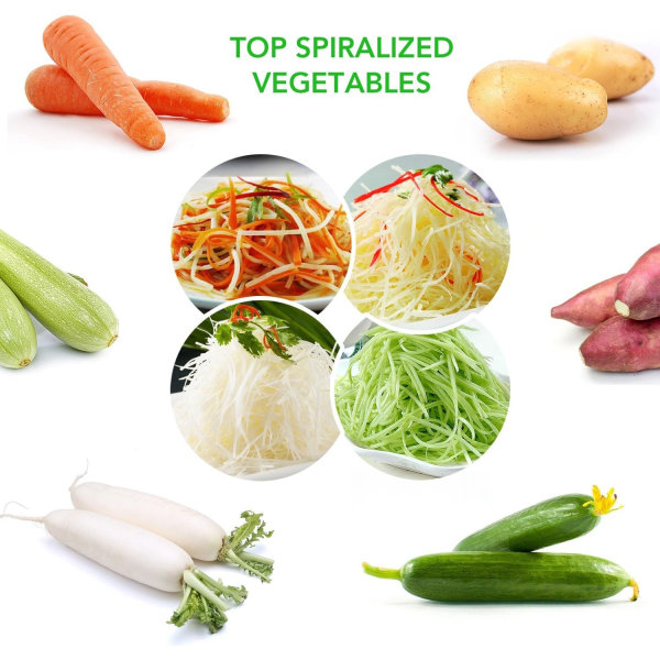 Spiralizer Hand Zoodle Maker - Spiralizer Grønnsakskutter for - Perfet