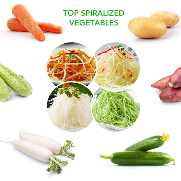 Spiralizer Hand Zoodle Maker - Spiralizer Grönsaksskärare för - Perfet