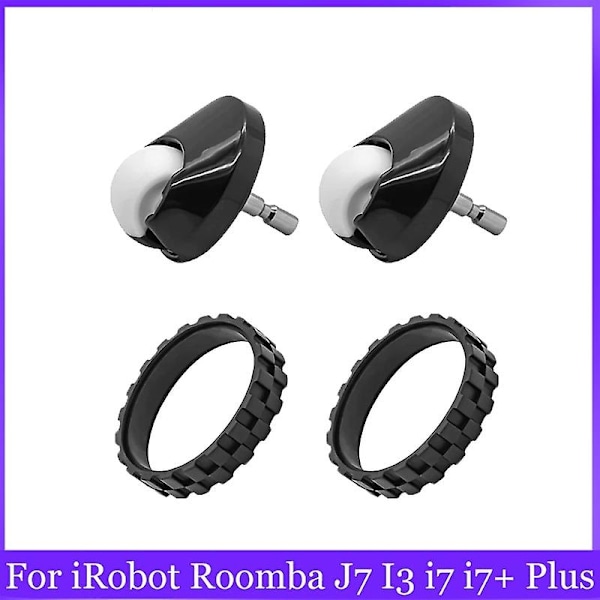 Etupyörän renkaat IRobot Roomba I7 E5 E6 500 600 700 800 900 -sarjaan, liukuesteiset iRobot Roomba -puhdistustarvikkeet, mattoharjat - täydelliset 3pcs