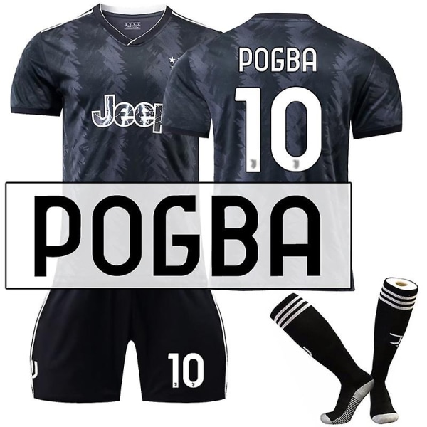 22-23 Juventus Kits fodboldtrøje til træningsdragt for voksne - perfekt POGBA 10 Kids 28(150-160CM)