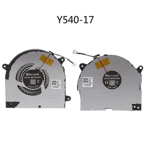 CPU Køleventilator Kompatibel med Legion Y540-17 Y540-17irh Gtx1660 Notebook Køler GPU Ventilatorer - Perfekt CPU GPU