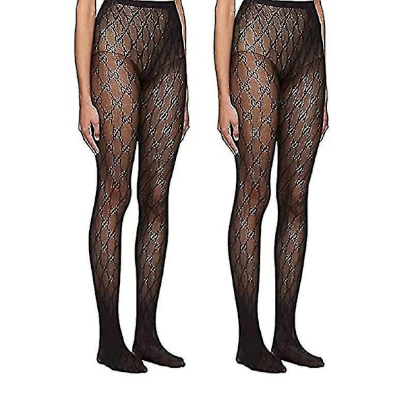 Dobbelt Bogstav CC Transparent Tynde Strømper Fiskenet Strømper Sexy Strømper Strømper Party Club Sorte Strømper Strømpe - Yvan - ya-Perfet F
