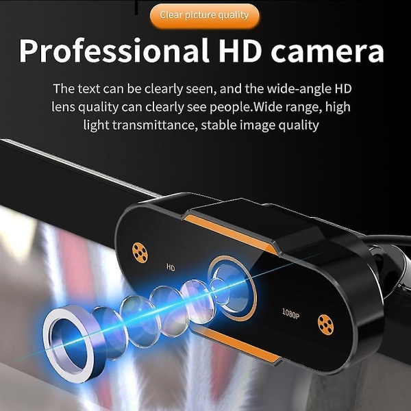 Autofokus 2k Hd webcam med mikrofonkameraer - Perfet