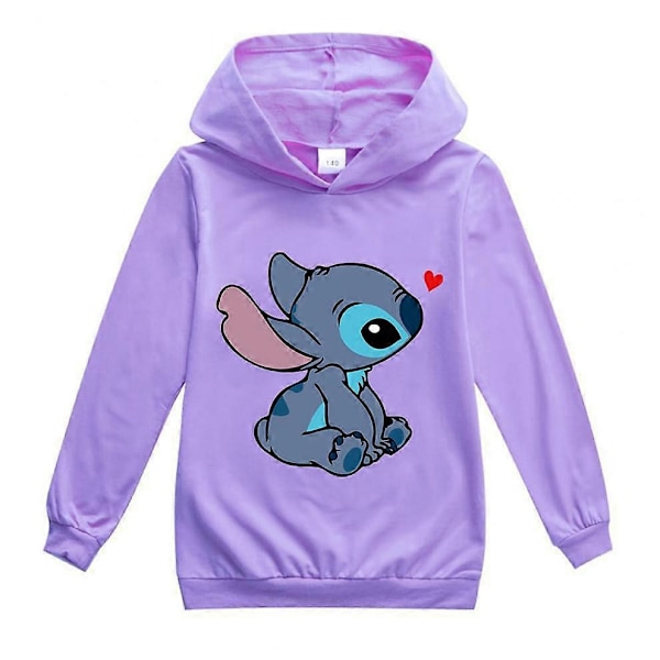 Lasten poikien ja tyttöjen Disney Stitch jouluhupparit - Perfet Purple 13-14year(160cm)