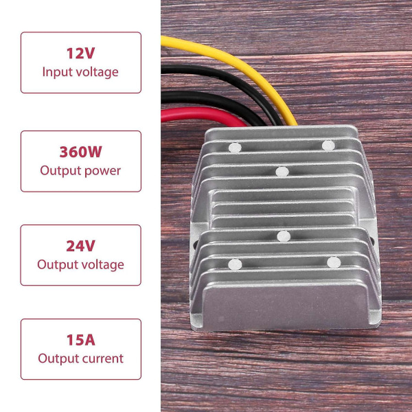 12v till 24v 15a 360w DC DC-omvandlare 360w DC-omvandlare - Perfet