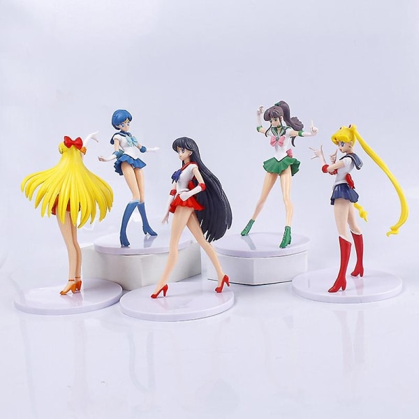 5 stk/ sæt Sailor Moon Action Figurer Model Legetøj Anime Collection Dekoration Dolls Shytmv - Perfet