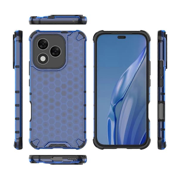 Honeycomb Stöttåligt Telefonfodral Kompatibelt med Honor 400 Lite-Perfet Blue