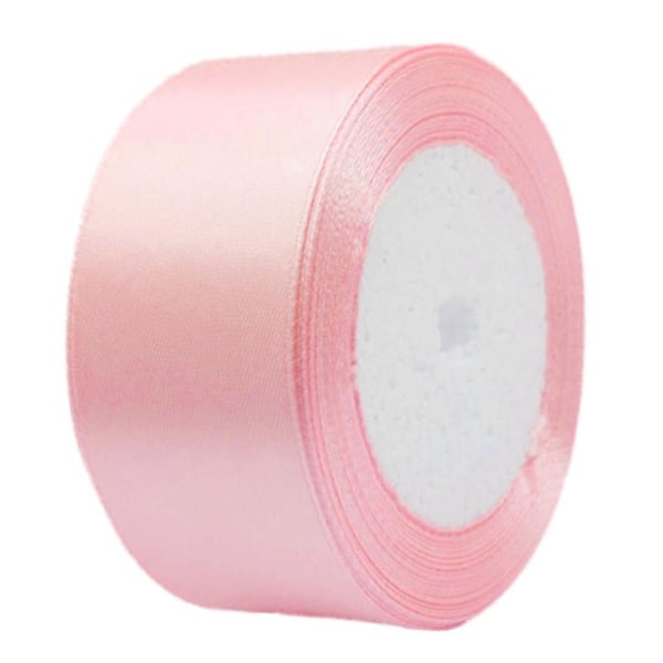 1 rulle 40 mm 22 meter silke satinbånd til bryllupsfest (pink) - Perfet