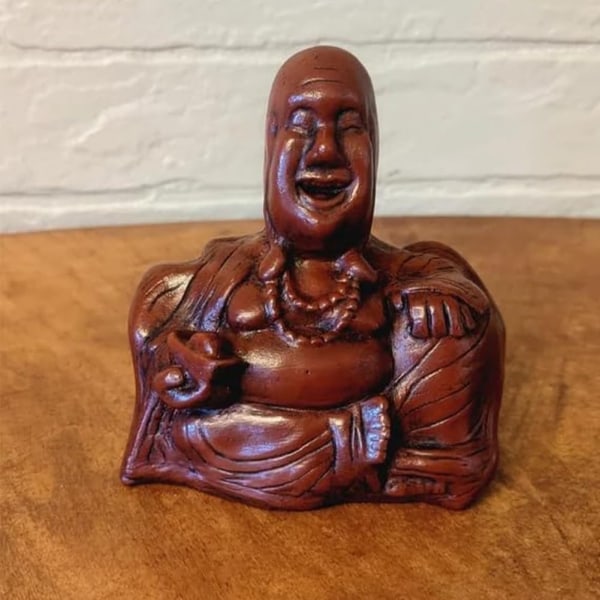 Buddha Flip | Oväntad rygg, Buddha-prydnad, långfingerskrattande Buddha-staty, Glad Buddha-staty för heminredning, unik gåva-perfet