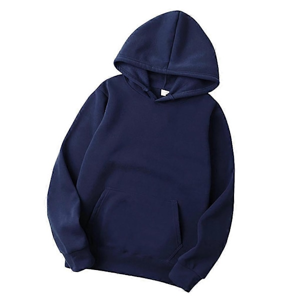 Unisex Bomulls Sweatshirt med Dragkedja - Perfekt Dark Blue XL