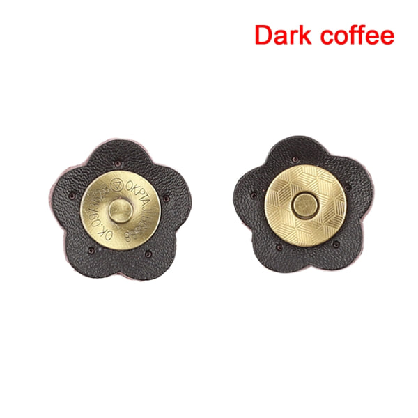 Bagageväska Magnetiska knappar för kvinnor Handgjorda DIY-handväska Acc - Perfet Dark coffee