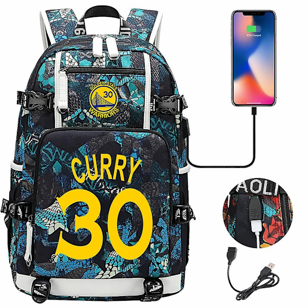 Golden State Warriors Stephen Curry nr. 30 Usb Skoleveske-Perfet Style 2