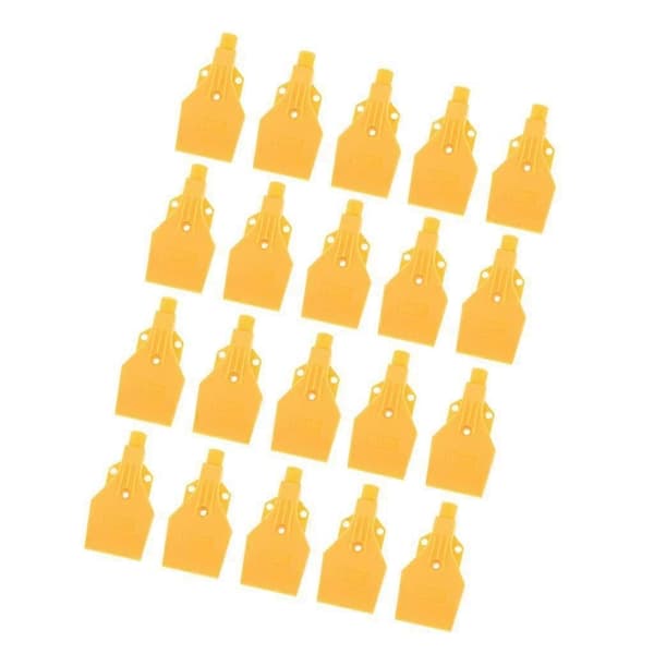 20x Platt Vind Jet Luftblåsare Luftmunstycke Spray 3 Hål 1/4 Bspt Gul-Perfet