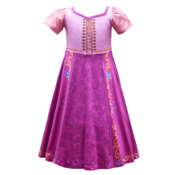 Girls Lila Klänning Rapunzel Cosplay Kostym Princess Dress Party - Perfet 140cm