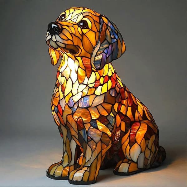 Hunde Serie Kunst Natlampe - Perfekt I