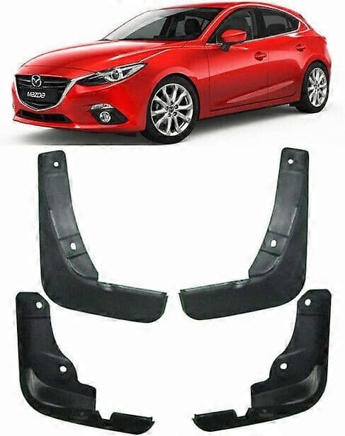 Stänkskydd fram och bak, lerskärmar kompatibla med 2014-2018 Mazda 3 Hatchback-Perfet