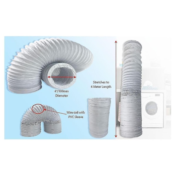 Bendix Universal Extra Strong Tumble Dryer Vent Hose 4 metriä - Perfet
