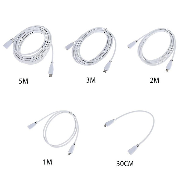 5a 20v USB Typ-C Förlängningskabel, USB-C 2.0 Hona till USB Hanne Förlängare - Perfekt 5m