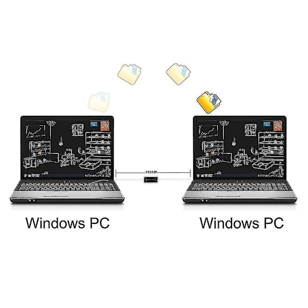 USB-kabel for dataoverføring PC til PC for Windows - USB 2.0 datakabel for PC - Perfekt