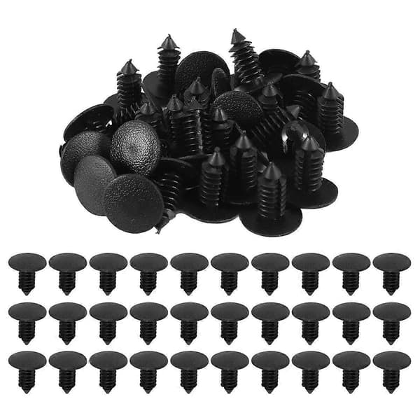30 stk. 9 mm x 8 mm hul plastbil træclips nitter holder - Perfekt