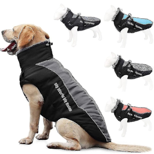 Suuret Koirat Vedenpitävä Iso Koiran Liivi Takki Syksy Talvi Lämmin Lemmikki Koiran Takki * stb-Perfet Reflective Blue 2XL