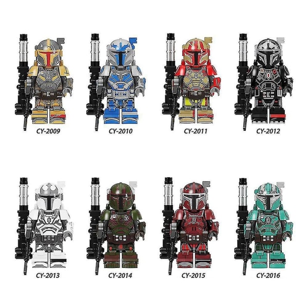 8 st Star Wars Minifigurer Set Actionfigurer Byggstenar Barngåva- Perfet