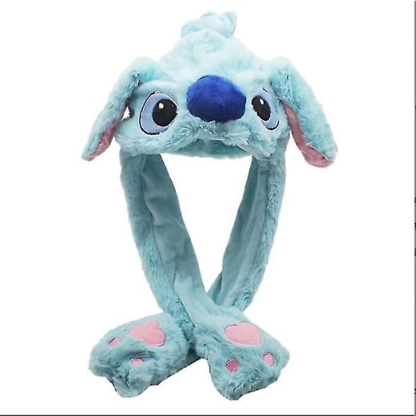Ear Moving Jumping Hat Funny plysj Ghost Hat Movable Ears Hat - Perfet Blue